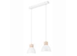 Möbelix , Weiß Hochglanz , Metall , 8x82x48 cm , Made in Europe, Europäischer Sicherheitsstandard , Beleuchtung, Innenleuchten, Hängeleuchten, Hängeleuchten mehrflammig
