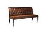 Kare-Design , Braun , Textil , Buche , massiv , 162x92x55 cm , Esszimmer, Bänke, Polsterbänke