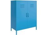 Mid.you , Blau , Metall , Uni , 2 Fächer , 80x101x40 cm , stehend ,