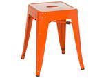 Mid.you , Orange , Metall , quadratisch , 39x46x39 cm , stapelbar , Wohnzimmer, Hocker, Hocker