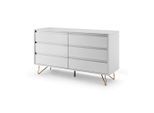 Livetastic , Weiß , Holzwerkstoff , 6 Schublade(n) Schubladen , 120x70x40 cm , stehend ,