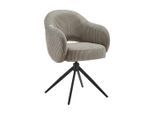 Livetastic , Hellgrau , Metall , 58x84x60 cm , Sitzfläche 360° drehbar , Esszimmer, Esszimmerstühle, Drehstühle Esszimmer