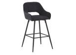 Mid.you , Anthrazit, Schwarz , Metall, Textil , 52x102x56 cm , Esszimmer, Barmöbel, Barhocker