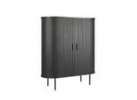 Livetastic , Schwarz , Holzwerkstoff , 4 Fächer , 100x118x40 cm ,