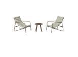 Ambia Garden Gartenset, Braun, Beige, Metall, Textil, 3-teilig, geeignet für Balkon, Gartenmöbel, Gartenmöbel-Sets