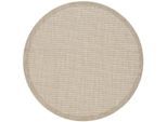 Ayyildiz Outdoorteppich Giza, Beige, Textil, Uni, rund, Oeko-Tex® Standard 100, pflegeleicht, Teppiche & Böden, Teppiche, Outdoorteppiche