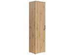 Milino Mehrzweckschrank, Eiche Artisan, Kunststoff, 4 Einlegeböden + 1 Konstuktionsboden Fächer, 50x195x40 cm, FSC Mix, stehend, Waschküche, Mehrzweckschränke