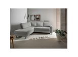 Livetastic , Grau , Textil , Buche , Uni , 242x200 cm , Made in EU , Rücken echt ,