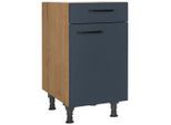 Nobilia , Blau, Eichefarben , Holzwerkstoff , 1 Fächer , 1 Schublade(n) Schubladen , einzeln stellbar , 45x87x56 cm , Blauer Engel, Pefc, Goldenes M, Made in Germany, DGM-Klimapakt ,