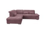 Livetastic , Brombeere , Textil , Uni , Füllung: Schaumstoff,Schaumstoff , Ottomane links, L-Form , 280x254 cm , Made in EU , Liegefunktion, seitenverkehrt erhältlich, Schlafen auf Sitzhöhe, Rücken echt, Armteil links , Wohnzimmer, Sofas & Couches, Schlafsofas, Ecksofas mit Schlaffunktion