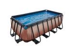 Exit Toys , Braun , Metall , Holz , 200x122x400 cm , TÜV-geprüft , Pools & Wasserspaß, Pools, Aufstellpools, Frame-Pools