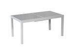 Gardenson , Silberfarben , Metall, Glas , rechteckig , 240x100x180 cm , ausziehbar , Gartenmöbel, Gartentische, Gartentische ausziehbar