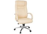 Mid.you , Beige , Metall , 60x131x49 cm , Wippfunktion, Sitzfläche 360° drehbar, ergonomische Rückenlehne , Büromöbel, Bürostühle, Chefsessel