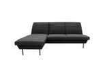 Looks by W.Joop , Anthrazit , Textil , Uni , Ottomane links, nicht einzeln stellbar, L-Form , 214x168 cm , Made in EU, FSC MIX , Stoffauswahl, seitenverkehrt erhältlich, Hocker erhältlich, Rücken echt , Wohnzimmer, Sofas & Couches, Wohnlandschaften, Ecksofas