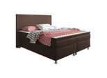 Mid.you , Braun , Textil , H3 , 7-Zonen , 180x115x210 cm , Oeko-Tex® Standard 100 , Matratze, gepolstertes Kopfteil, Federkernmatratze, Topper durchgehend, in verschiedenen Größen erhältlich, Kingsize, Partnermatratze mit durchgehendem Bezug , Schlafzimmer, Betten, Boxspringbetten