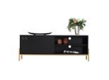 Livetastic , Schwarz , Holzwerkstoff , Pinie , 1 Fächer , 140x51.5x35 cm ,