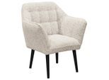Mid.you , Beige , Textil , Buche , massiv , 84x87x70 cm , Made in EU , Esszimmer, Esszimmerstühle, Stühle