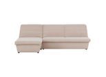 Looks by W.Joop , Creme , Textil , Uni , Ottomane links, L-Form , 274x168 cm , Made in EU, FSC MIX , Stoffauswahl, Rücken echt ,
