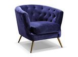 Ti'me , Blau , Metall, Textil , 89x78x83 cm ,