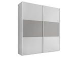 Möbelix , Grau, Weiß , Holzwerkstoff , 8 Fächer , 2 Schublade(n) Schubladen , 167x222x68 cm , Lga, Goldenes M, BQ - Bündnis für Qualität, Made in Germany , in verschiedenen Größen erhältlich, in verschiedenen Holzdekoren erhältlich , Schlafzimmer, Kleiderschränke, Schwebetürenschränke