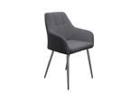 Möbelix , Grau , Metall, Textil , 58x86x61 cm ,