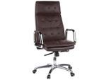 Mid.you , Braun , Metall , Kombination Echtleder/Lederlook , Nappaleder, Rindleder , 60x130x48 cm , Sitzfläche 360° drehbar , Büromöbel, Bürostühle, Chefsessel