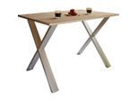 Mid.you , Sonoma Eiche , Metall, Holzwerkstoff , rechteckig , 50x76x140 cm , Esszimmer, Esszimmertische, Esstische, Holztische, Esstische Holz