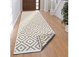 Läufer OTTO HOME "Ronda Wendeteppich" Gr. 13, beige (linen, creme), B:80cm H:5mm L:350cm, Kunstfaser, Teppiche, Läufer, Sisal-Optik, Flachgewebe, In- und Outdoor, geometrisches Boho Design