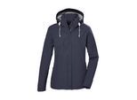 Outdoorjacke KILLTEC "KOS 61 WMN JCKT", Damen, Gr. 34, blau (nachtblau), Obermaterial: 100% Polyester.Futter: 100% Polyester, Jacken Outdoorjacke, Funktionsjacke: wasser- und winddicht, atmungsaktiv, abnehmbare Kapuze