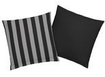 Kissenbezug OTTO HOME "Greta", schwarz (anthrazit, schwarz), B:40cm L:40cm, Renforcé, Obermaterial: 100% Baumwolle, Kissenbezüge, Kissenbezug, Kissenhülle mit Wendeoptik, OEKO-TEX und Made in Green zertifiziert