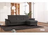 Ecksofa SIT & MORE "Astoria L-Form", grau (anthrazit), B:260cm H:91cm T:175cm, 100% Polyester, Sofas, Ecksofa, wahlweise mit motorischer Relaxfunktion