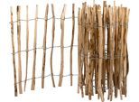 Staketenzaun DOBAR "aus robustem, geschältem Haselnussholz, HxL: 90x500cm", natur, H:90cm, Edelstahl, Massivholz, Zaunelemente, Staketenzaun