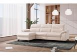 Ecksofa SIT & MORE "Astoria L-Form", beige (creme), B:260cm H:91cm T:175cm, 100% Polyester, Sofas, Ecksofa, wahlweise mit motorischer Relaxfunktion