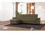 Ecksofa SIT & MORE "Astoria L-Form", grün (olive), B:260cm H:91cm T:175cm, 100% Polyester, Sofas, Ecksofa, wahlweise mit motorischer Relaxfunktion