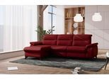 Ecksofa SIT & MORE "Astoria L-Form", rot (bordeaux), B:260cm H:91cm T:175cm, 100% Polyester, Sofas, Ecksofa, wahlweise mit motorischer Relaxfunktion