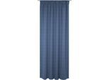 Vorhang WIRTH "Wiessee", blau, B:150cm H:235cm, Baumwolle, Leinen, Modal, Gardinen, Vorhang, nach Maß
