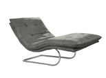 Relaxliege W.SCHILLIG "daily dreams", grau (grau s37), B:95cm H:91cm T:170cm, Stoff S37 (100% Polyester), Sofas, Relaxliege, in Waffelkissen-Optik, wahlweise mit Motor, Freischwingergestell