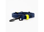 THE DOG IDEA Biothane Hundeleine Navy neon gelb M