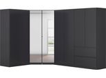 Schrank-Set RAUCH "Kleiderschrank Schrank Garderobe Wäscheschrank COSTA Größe 208x298 cm", graumetallic, eingriffe graumetallic, H:197cm T:298cm, Holzwerkstoff, Kastenmöbel-Sets, viel Platz, grifflose Front und Push-to-Open Funktion MADE IN GERMANY