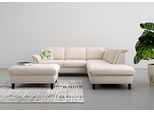 Ecksofa SIT & MORE "Maggiore L-Form", grau (elefant), B:261cm T:224cm, 95% Polyester, 5% Polyamid, Sofas, Ecksofa, wahlweise mit Kopfteilverstellung, Bettfunktion und Stauraum