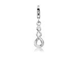 Charm-Einhänger NENALINA "Maori Infinity Kraft Symbol-Charm Twist 925 Silber", silber, Charms, Damen, ohne Stein, Silber 925 (Sterlingsilber)