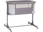 Beistellbett FILLIKID "ECO", Baby, Gr. B/H/L: 57cm x 84cm, kein Härtegrad, grau, Metall, Babybetten, inkl. Matratze