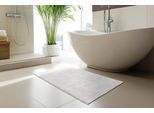 Badematte KAYOOM "Badematte Fresh Step 525", silber, (67cm x 110cm ), 1 Stk., Polyester, Badematten, Badematte, Kurzflor