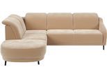 Ecksofa SIT & MORE "Blues L-Form", braun (macciato), B:258cm H:93cm T:249cm, 100% Polyester, Sofas, Ecksofa, wahlweise mit Klapptisch und USB