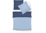 Wendebettwäsche FLEURESSE "Lech W 4158", blau (hellblau, marine), B/L: 240cm x 220cm, 1 Stk., 2 Stk., Flanell, B/L: 80cm x 80cm & 80cm x 80cm, 3 Stk., Flanell, Obermaterial: 100% Baumwolle, Bettwäsche, Wendebettwäsche, Edelflanell, Baumwolle, in Gr. 135x200, 155x220, 200x200cm