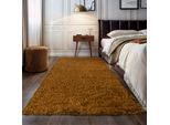 Hochflor-Teppich OTTO HOME "Banji", gold (goldgelb), B:120cm H:37mm L:180cm, Polypropylen (PP), Teppiche, Uni Farben, weich und flauschig, auch als Läufer & in rund erhältlich
