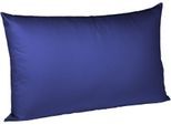 Kissenbezug FLEURESSE "Colours Mako Satin, 100% Baumwolle, mit Reißverschluss", blau (royal), B:40cm L:60cm, Mako-Satin, Mako-Satin, Kissenbezüge, Kissenbezug, Mako Satin, glänzend, glatt, Premium Qualität