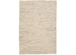 Wollteppich THEKO "Hadj Uni", beige, B:70cm H:25mm L:140cm, Wolle, Teppiche, echter Berber Teppich, reine Wolle, meliert, handgeknüpft