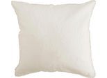 Kissenbezug FLEURESSE "Provence", beige (creme), B:40cm L:40cm, Leinen, Obermaterial: 50% Baumwolle, 50% Leinen, Kissenbezüge, Kissenbezug, Leinen, Premium Qualität, kühlende Stoff