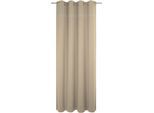 Vorhang WIRTH "Wiessee", beige (natur), B:150cm H:215cm, Baumwolle, Leinen, Modal, Gardinen, nach Maß